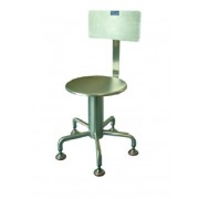 Stainless steel stool with adjustable feet